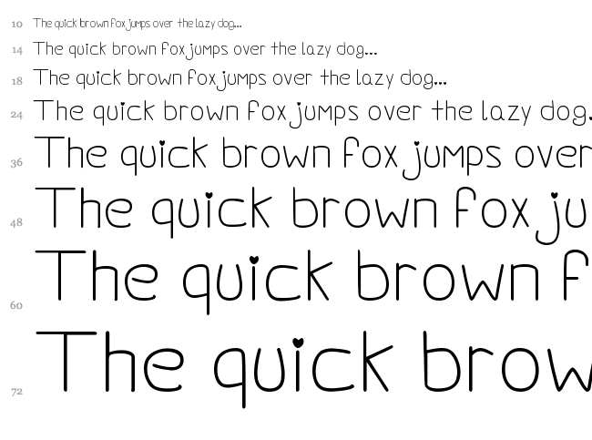 Darlin' Pop font waterfall